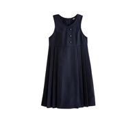 NEXT Ragazza Grembiule per la Scuola Lungo con abbottonatura Frontale Asimmetrica Blu Marino 8 Anni