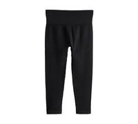 Next Ragazza Leggings a Vita Alta a Coste Senza Cuciture Nero 5 Anni