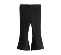 NEXT Ragazza Leggings a Zampa a Coste Nero 5 Anni