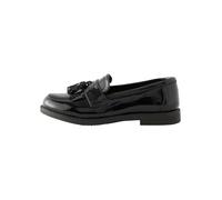 NEXT Ragazza Mocassini per la Scuola in Pelle con Nappa - Pianta Larga (G) Black Patent