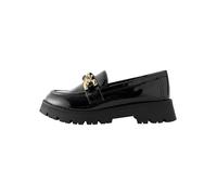 NEXT Ragazza Mocassini per la Scuola Spessi con Catena Black Patent 33