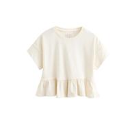 NEXT Ragazza T-Shirt Peplo in 100% Cotone Bianco 4 Anni-5 Anni
