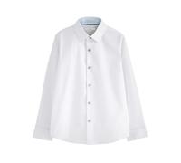 NEXT Ragazzo Camicia Elegante a Maniche Lunghe con Finiture Bianco 13 Anni
