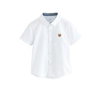 NEXT Ragazzo Camicia Oxford a Maniche Corte White Bear Embroidery 5 Anni