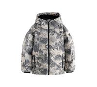 NEXT Ragazzo Cappotto impermeabile con fodera in micropile Grey Camoflauge 9 Anni