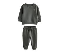 NEXT Ragazzo Completo con felpa e pantaloni da jogging con logo Grigio antracite 12 Mesi-18 Mesi