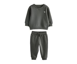 NEXT Ragazzo Completo con felpa e pantaloni da jogging con logo Grigio antracite 6 Anni-7 Anni