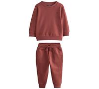 NEXT Ragazzo Completo con felpa e pantaloni da jogging con logo Rosso Borgogna 6 Mesi-9 Mesi