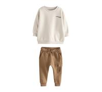 NEXT Ragazzo Completo con felpa e pantaloni da jogging con tasche Ecru Off White 3 Anni-4 Anni
