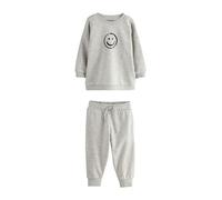 NEXT Ragazzo Completo con felpa girocollo stampata e pantaloni da jogging Grigio Marna 4 Anni-5 Anni
