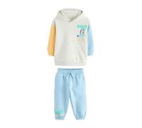 NEXT Ragazzo Completo felpa blu con cappuccio e pantaloni da jogging Bluey Ecru Marl 7 Anni-8 Anni
