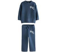NEXT Ragazzo Completo maglia e pantaloni da jogging stile college NYC Blu marino 18 Mesi