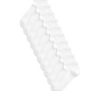 NEXT Ragazzo Confezione da 10 paia di calzini per sneaker Bianco 31-36