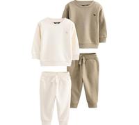 NEXT Ragazzo Confezione da 2 completi con felpa e pantaloni da jogging Off White/Cement 2 Anni-3 Anni