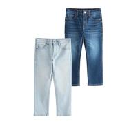 NEXT Ragazzo Confezione da 2 Jeans Regular Elasticizzati Denim Dark Blue/Bleach 6 Anni