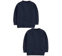 NEXT Ragazzo Confezione da 2 Maglie Girocollo per la Scuola Blu Marino 12 Anni