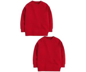 NEXT Ragazzo Confezione da 2 Maglie Girocollo per la Scuola Rosso 11 Anni