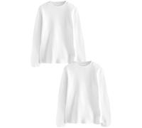NEXT Ragazzo Confezione da 2 Maglie Termiche a Maniche Lunghe Bianco 5 Anni-6 Anni