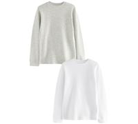NEXT Ragazzo Confezione da 2 Maglie Termiche a Maniche Lunghe Grey/White 2 Anni