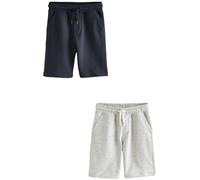 NEXT Confezione da 2 Shorts Basic in Jersey Blu Marino/Carbone 4 Anni
