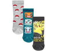 NEXT Ragazzo Confezione da 3 paia di calzini in misto cotone con licenza gaming Pokémon Multi 31-36