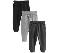 Next Ragazzo Confezione da 3 Pantaloni da Jogging Morbidi Nero/Antracite/Grigio 2 Anni