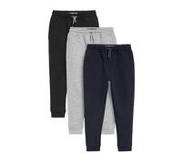 NEXT Ragazzo Confezione da 3 Pantaloni da Jogging Slim Black/Grey/Navy 10 Anni