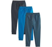 NEXT Ragazzo Confezione da 3 Pantaloni da Jogging Slim Blu 3 Anni