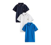 NEXT Ragazzo Confezione da 3 Polo a Maniche Corte Blue/Navy/White 3 Anni