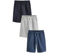 NEXT Ragazzo Confezione da 3 Shorts Basic in Jersey Navy/Blue/Grey 11 Anni