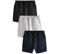 Next Ragazzo Confezione da 3 Shorts in Jersey 100% Cotone Nero/Grigio/Blu Marino 5 Anni