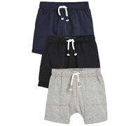 NEXT Ragazzo Confezione da 3 Shorts Leggeri in Jersey Blu/Grigio/Nero 18 Mesi