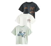 NEXT Ragazzo Confezione da 3 T-Shirt Black/White Transport 3 Mesi-6 Mesi