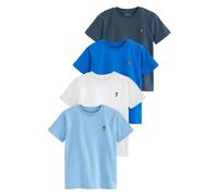 NEXT Ragazzo Confezione da 4 T-Shirt con Cervo Ricamato Blu 4 Anni