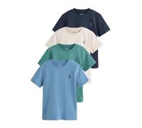 NEXT Ragazzo Confezione da 4 T-Shirt con Cervo Ricamato Mineral Green/Blue 6 Anni