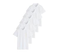 NEXT Ragazzo Confezione da 5 Camicie a Maniche Corte in Cotone con vestibilità Slim Bianco 10 Anni