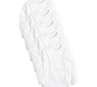 NEXT Ragazzo Confezione da 5 Magliette a Manica Lunga Bianco 7 Anni