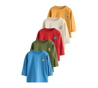 NEXT Ragazzo Confezione da 5 Magliette a Manica Lunga Multi Animals on Transport 6 Anni-7 Anni