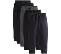 NEXT Ragazzo Confezione da 5 Pantaloni da Jogging Basic Slim Nero/Navy/Grigio 11 Anni