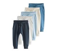 NEXT Ragazzo Confezione da 5 Pantaloni da Jogging Skinny Blue/Ecru/Navy Blue 2 Anni-3 Anni