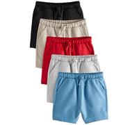 NEXT Ragazzo Confezione da 5 Shorts in Jersey di 100% Cotone Grigio/Blu Navy/Rosso 18 Mesi-24 Mesi