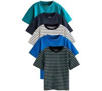 NEXT Ragazzo Confezione da 5 T-Shirt Striscia Blu 9 Mesi-12 Mesi