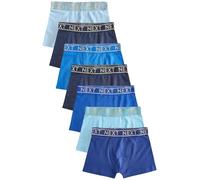Next Ragazzo Confezione da 7 Boxer Aderenti Blue with Gold Waistband 13 Anni
