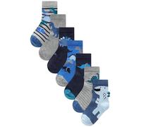 NEXT Ragazzo Confezione da 7 paia di calzini in misto cotone Blue Dino 31