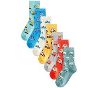 NEXT Ragazzo Confezione da 7 paia di calzini in misto cotone Bright Vehicle 31-36