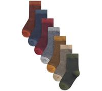 NEXT Ragazzo Confezione da 7 paia di calzini in misto cotone Multirighe 24-28