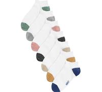 NEXT Ragazzo Confezione da 7 paia di calzini per scarpe da ginnastica in misto fibre White/Bright Heel and Toe 26.5-30.5