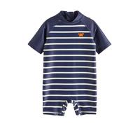 NEXT Ragazzo Costume da Bagno Intero Anti-UV Striscia Marina 3 Anni-4 Anni