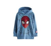 NEXT Ragazzo Felpa Spiderman con Cappuccio e Paillettes Double-Face Blu Medio 6 Anni