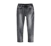 NEXT Ragazzo Jeans Skinny Elasticizzati con Elastico in Vita Grigio 7 Anni